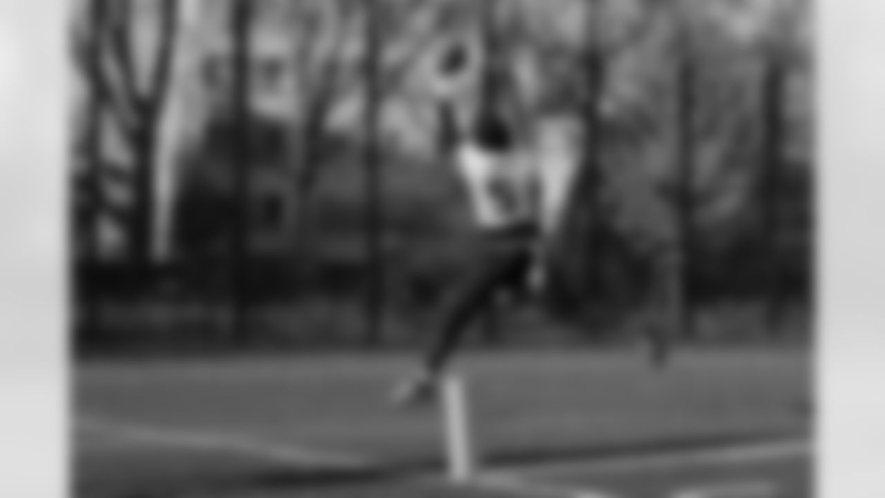 Atlanta Falcons wide receiver Drake London #5 during practice at the FC Union Berlin Training Facility in Berlin, Germany on Friday, November 7, 2025. (Photo by Taylor McLaughlin/Atlanta Falcons)