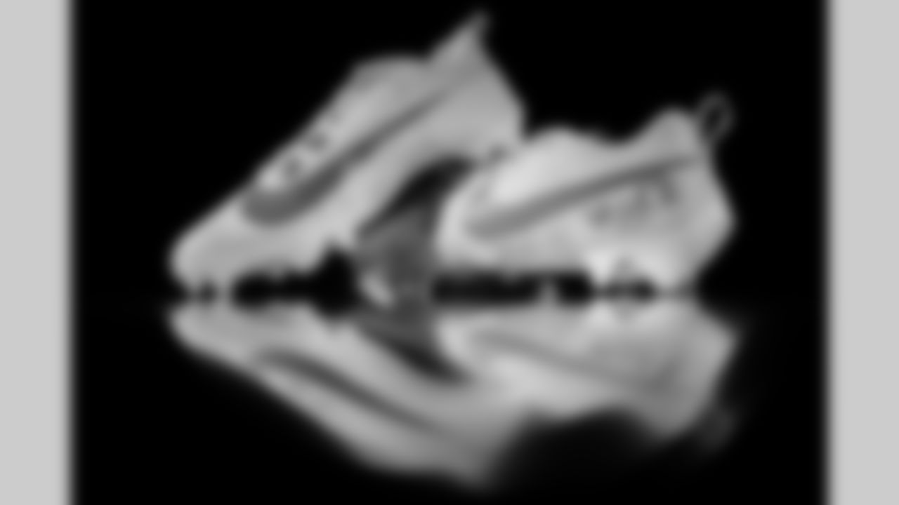 Photos of Atlanta Falcons cornerback Dee Alford #20's cleats for My Cause My Cleats at the Atlanta Falcons Training Facility in Flowery Branch, Ga. on Tuesday, November 18, 2025. (Photo by Taylor McLaughlin/Atlanta Falcons)