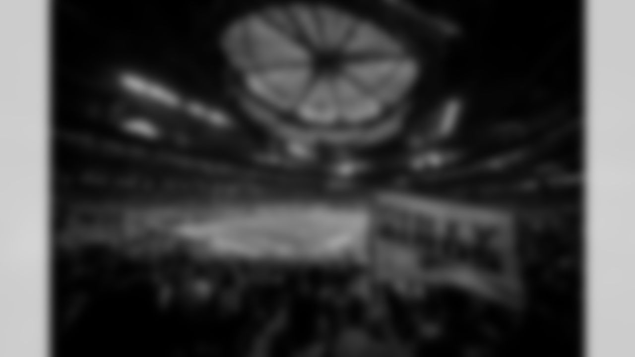 Mercedes-Benz Stadium after Atlanta Falcons kicker Zane Gonzalez #45 kicks a field goal during the Week 18 Game against the New Orleans Saints at Mercedes-Benz Stadium in Atlanta, Georgia on Sunday, January 4, 2026. (Photo by Steven Burroughs/Atlanta Falcons)