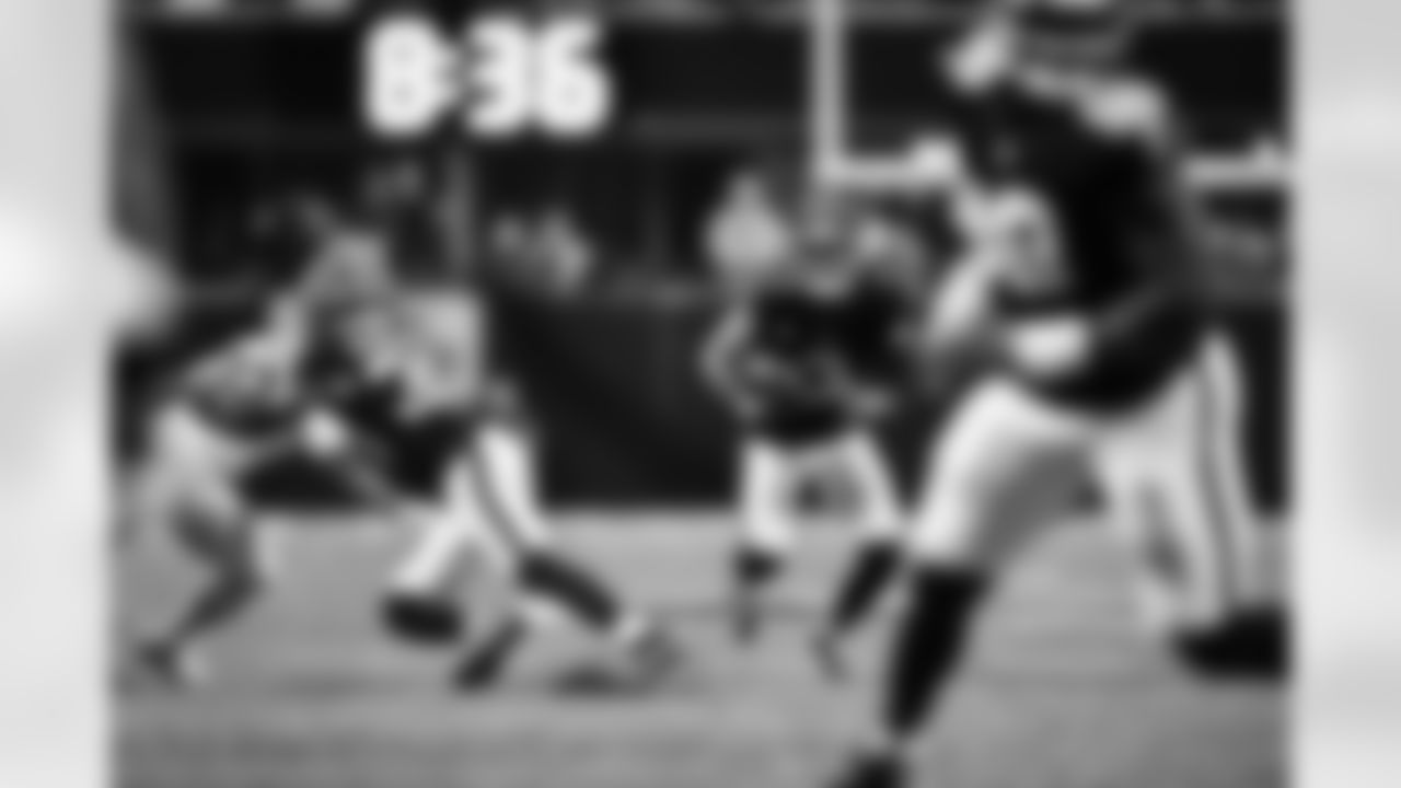 Atlanta Falcons safety Jessie Bates III #3 scores a pick six during the Week 17 Game against the Los Angeles Rams at Mercedes-Benz Stadium in Atlanta, Georgia on Monday, December 29, 2025. (Photo by AJ Reynolds/Atlanta Falcons)