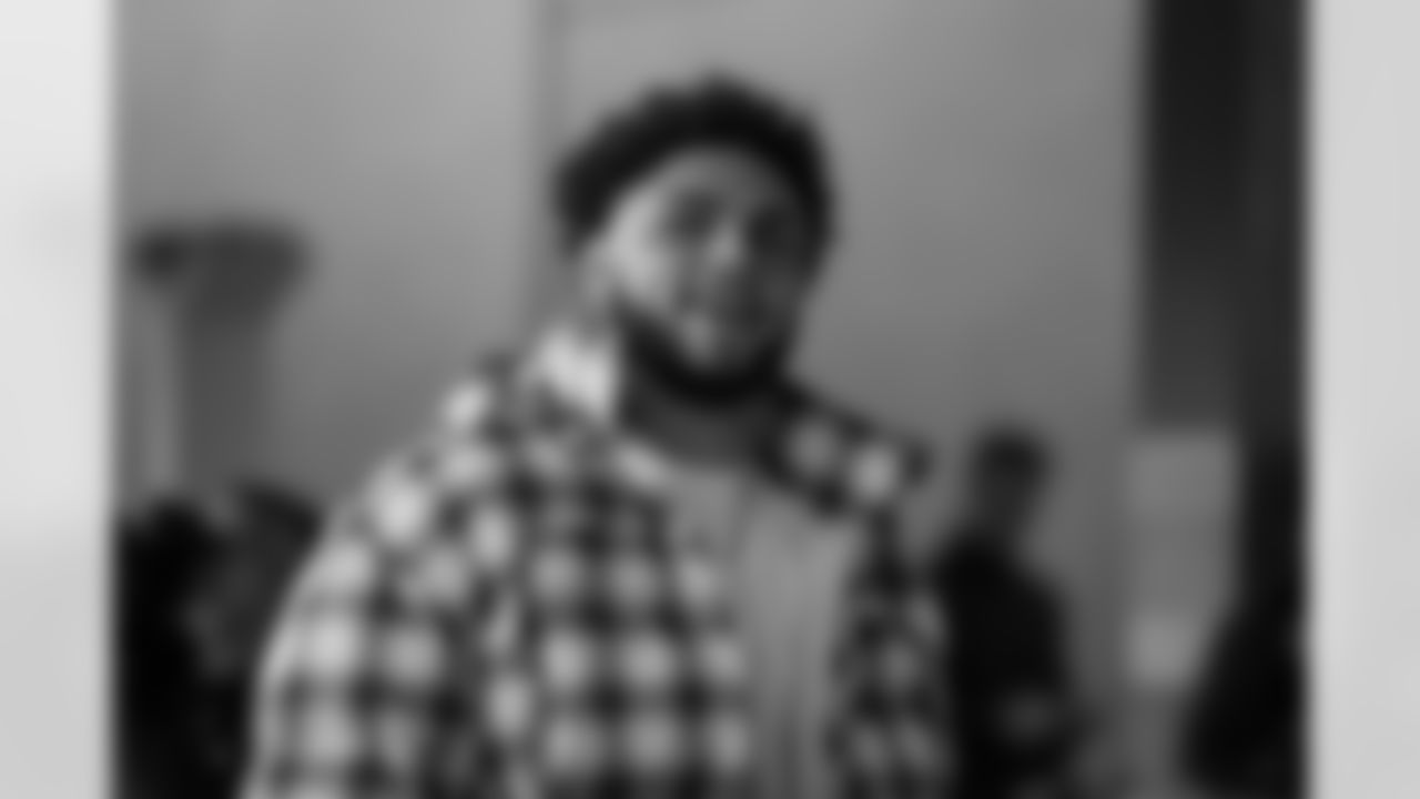 Atlanta Falcons wide receiver Drake London #5 arrives before the Week 17 Game against the Los Angeles Rams at Mercedes-Benz Stadium in Atlanta, Georgia on Monday, December 29, 2025. (Photo by Jay Bendlin/Atlanta Falcons)