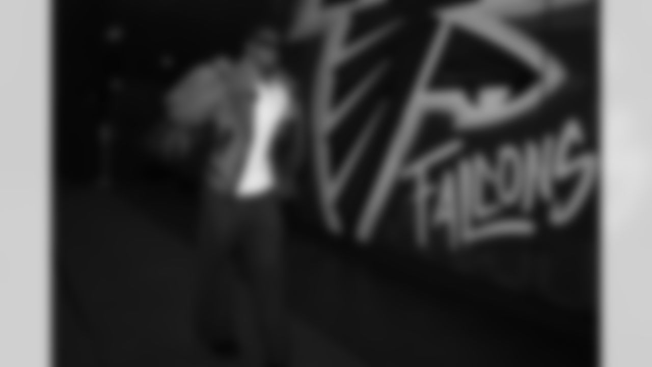 Atlanta Falcons wide receiver Darnell Mooney #1 arrives prior to the Week 10 Game against the Indianapolis Colts at Olympic Stadium in Berlin, Germany on Sunday, November 9, 2025. (Photo by Taylor McLaughlin/Atlanta Falcons)