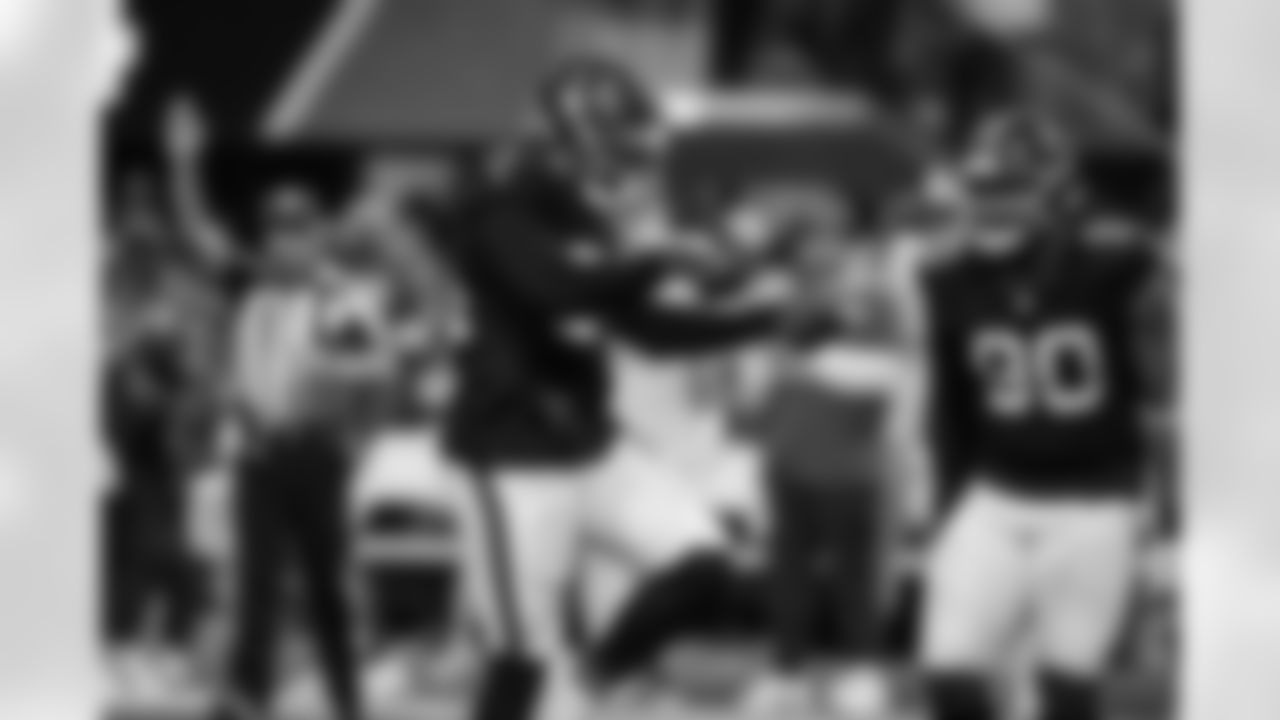 Atlanta Falcons defensive tackle Brandon Dorlus #54 reacts Atlanta Falcons defensive tackle Brandon Dorlus #54 celebrates during the Week 17 Game against the Los Angeles Rams at Mercedes-Benz Stadium in Atlanta, Georgia on Monday, December 29, 2025. (Photo by Jay Bendlin/Atlanta Falcons)