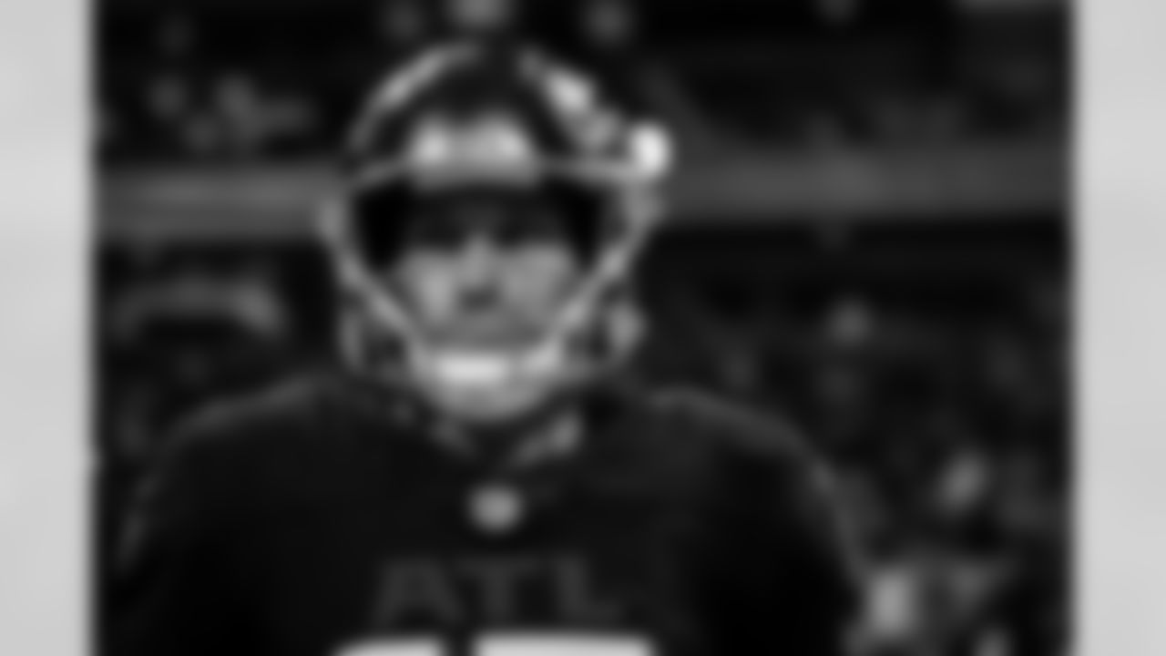 Atlanta Falcons quarterback Kirk Cousins #18 during the National Anthem before the Week 14 Game against the Seattle Seahawks at Mercedes-Benz Stadium in Atlanta, Georgia on Sunday, December 7, 2025. (Photo by Ken Griffey Jr./Atlanta Falcons)