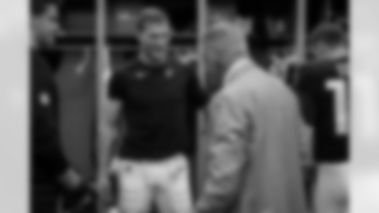 Atlanta Falcons quarterback Kirk Cousins #18 in the locker room prior to the Week 16 Game against the Arizona Cardinals at State Farm Stadium in Glendale, Arizona on Sunday, December 21, 2025. (Photo by Jay Bendlin/Atlanta Falcons)