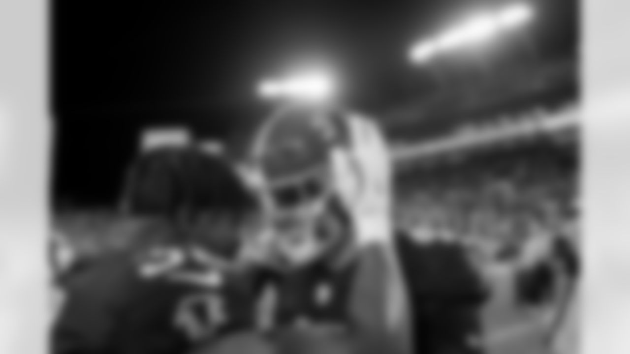 Atlanta Falcons kicker Zane Gonzalez #45 celebrates after scoring a field goal during the Week 15 Game against the Tampa Bay Buccaneers at Raymond James Stadium in Tampa, Florida on Thursday, December 11, 2025. (Photo by Jay Bendlin/Atlanta Falcons)