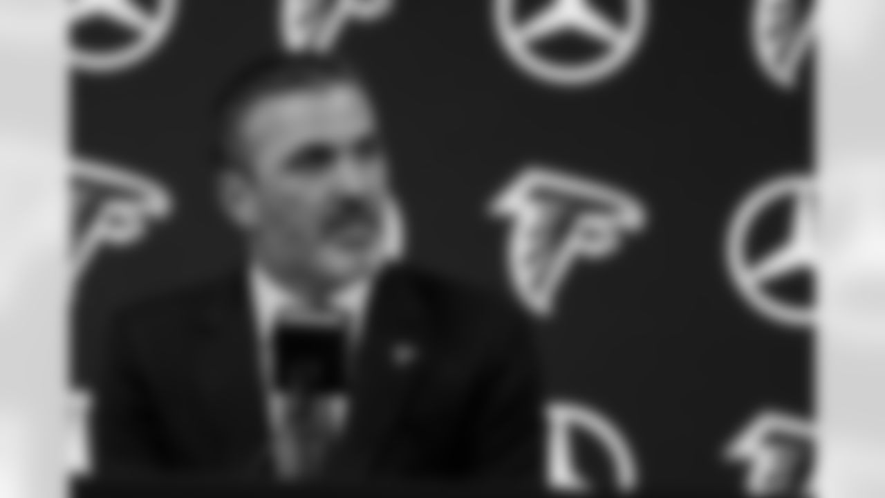 Scenes from the Kevin Stefanski Introductory Press Conference at Mercedes-Benz Stadium in Atlanta, Ga. on Tuesday, January 27, 2026. (Photo by Jay Bendlin/Atlanta Falcons)