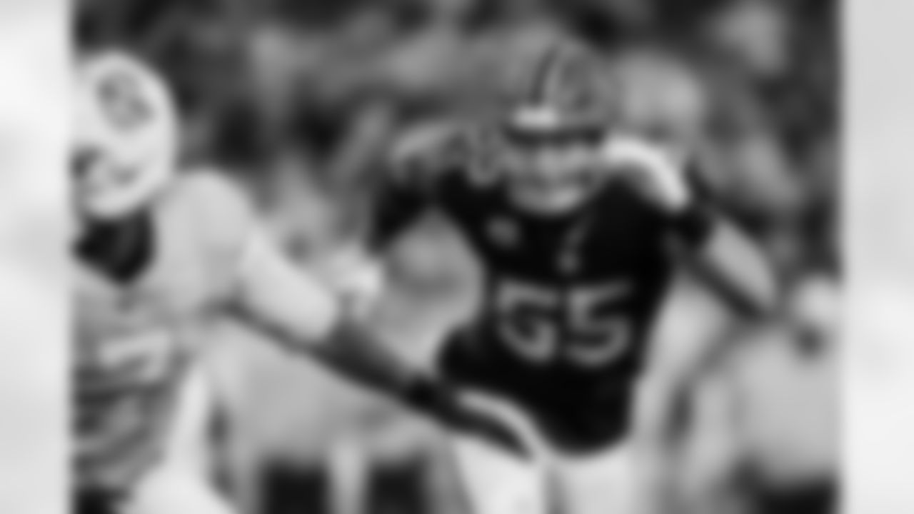 Atlanta Falcons inside linebacker Kaden Elliss #55 during the Week 15 Game against the Tampa Bay Buccaneers at Raymond James Stadium in Tampa, Florida on Thursday, December 11, 2025. (Photo by Mitch Martin/Atlanta Falcons)