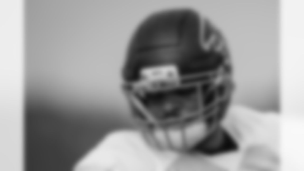 Atlanta Falcons offensive lineman Michael Jerrell #72 during practice at Atlanta Falcons Training Facility in Flowery Branch, Georgia, on Thursday, November 20, 2025. (Photo by Jay Bendlin/Atlanta Falcons)