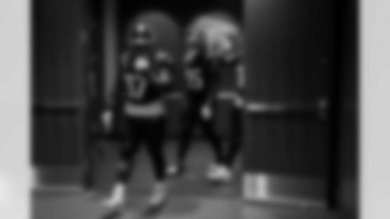 Atlanta Falcons defensive lineman Grady Jarrett #97 walks out of the locker room before the Week 1 Game against the Pittsburgh Steelers at Mercedes-Benz Stadium in Atlanta, Georgia on Sunday, September 8, 2024. (Photo by Shanna Lockwood/Atlanta Falcons)