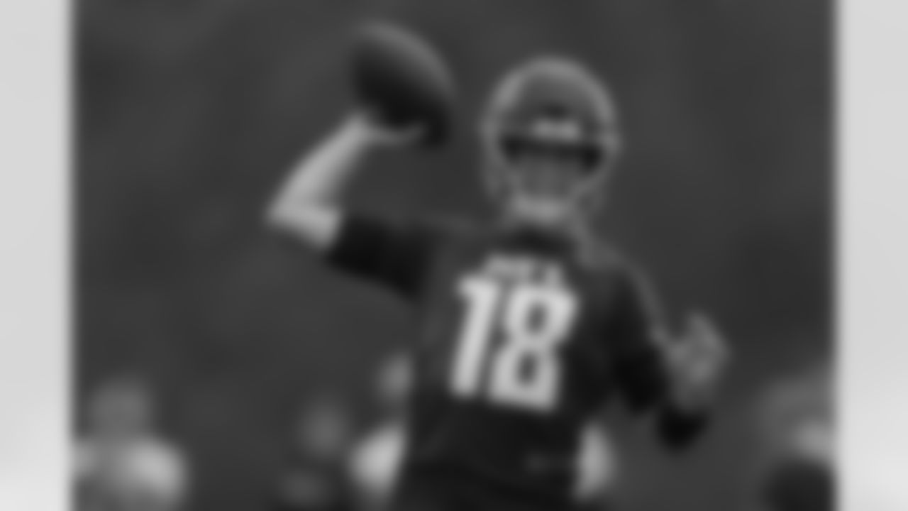 Atlanta Falcons quarterback Kirk Cousins #18 during practice at Atlanta Falcons Training Facility in Flowery Branch, Georgia, on Thursday, September 12, 2024. (Photo by Jay Bendlin/Atlanta Falcons)
