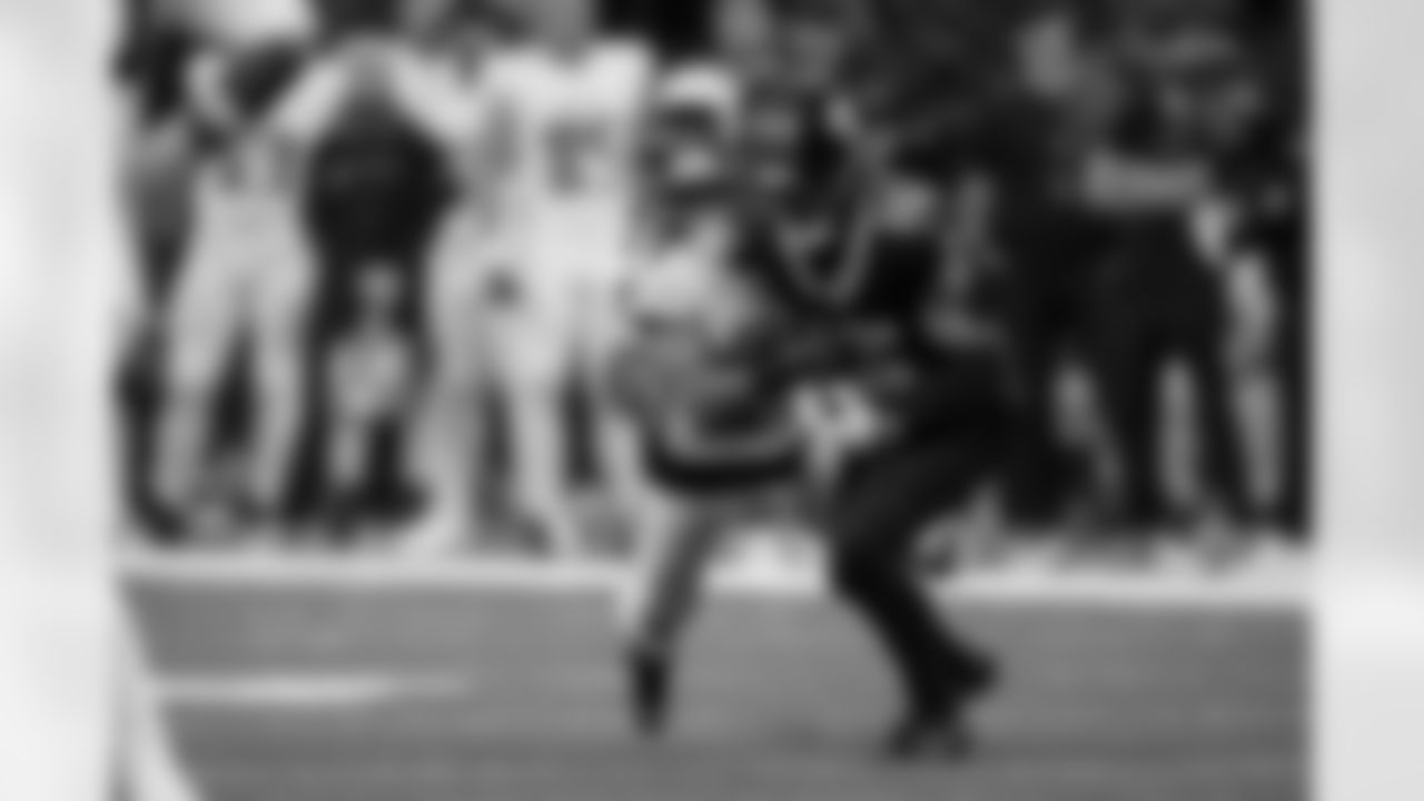 Atlanta Falcons cornerback Mike Hughes #21 makes a tackle during the Week 12 Game against the New Orleans Saints at Caesars Superdome in New Orleans, Louisiana on Sunday, November 23, 2025. (Photo by Taylor McLaughlin/Atlanta Falcons)