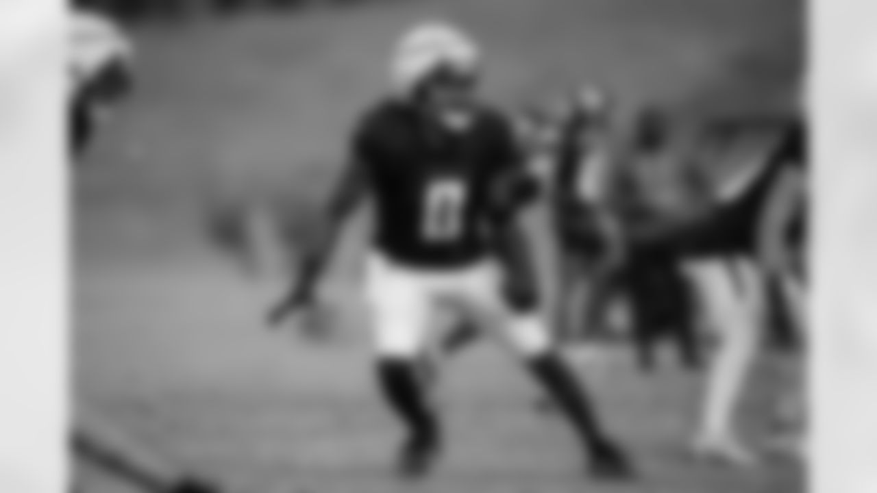 Atlanta Falcons outside linebacker Divine Deablo #0 during practice at Atlanta Falcons Training Facility in Flowery Branch, Georgia, on Thursday, November 20, 2025. (Photo by Jay Bendlin/Atlanta Falcons)