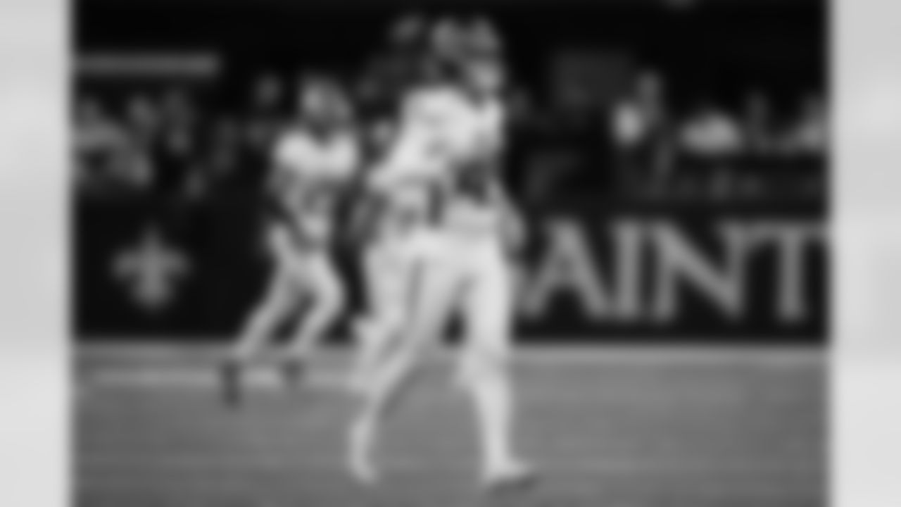 Atlanta Falcons kicker Zane Gonzalez #45 during the Week 12 Game against the New Orleans Saints at Caesars Superdome in New Orleans, La. on Sunday, November 23, 2025. (Photo by Taylor McLaughlin/Atlanta Falcons)