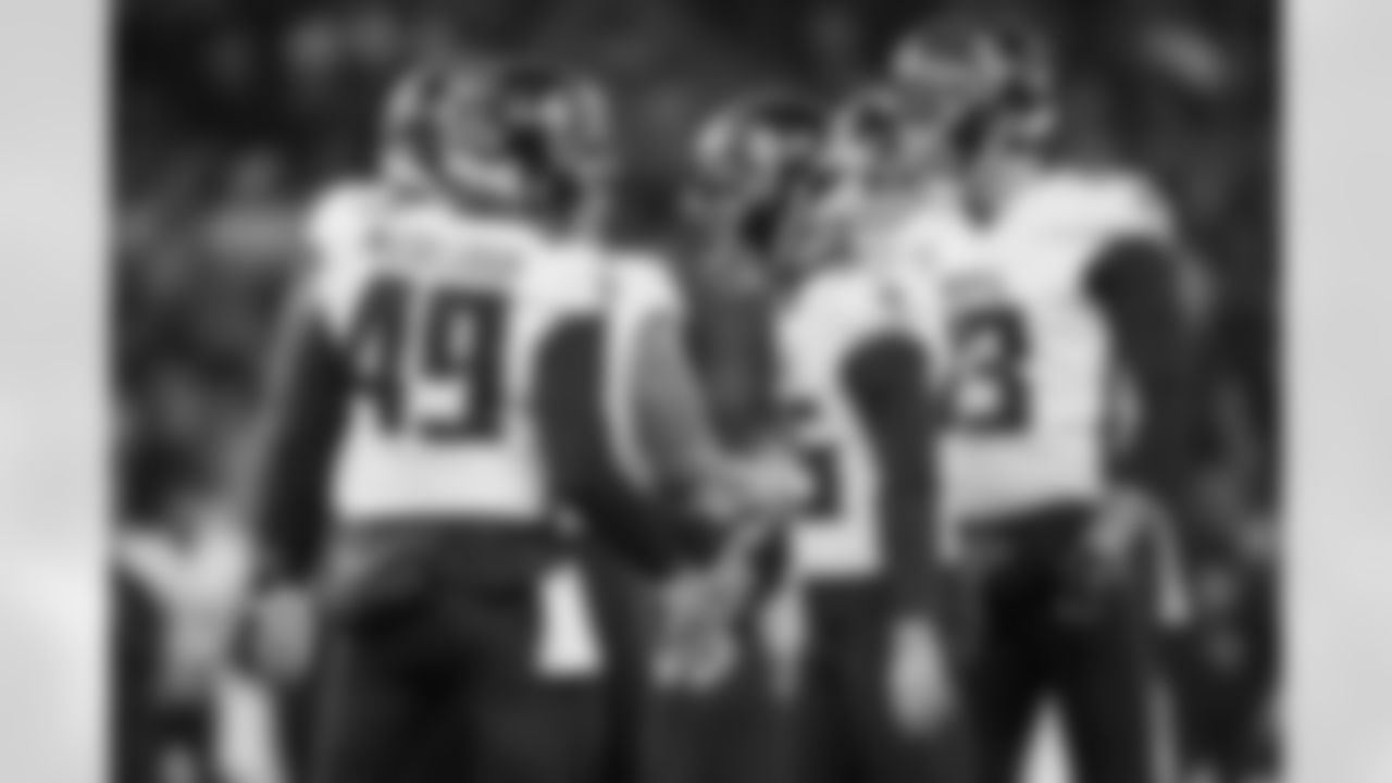 Atlanta Falcons kicker Zane Gonzalez #45 during the Week 10 Game against the Indianapolis Colts at Olympic Stadium in Berlin, Germany on Sunday, November 9, 2025. (Photo by Jay Bendlin/Atlanta Falcons)