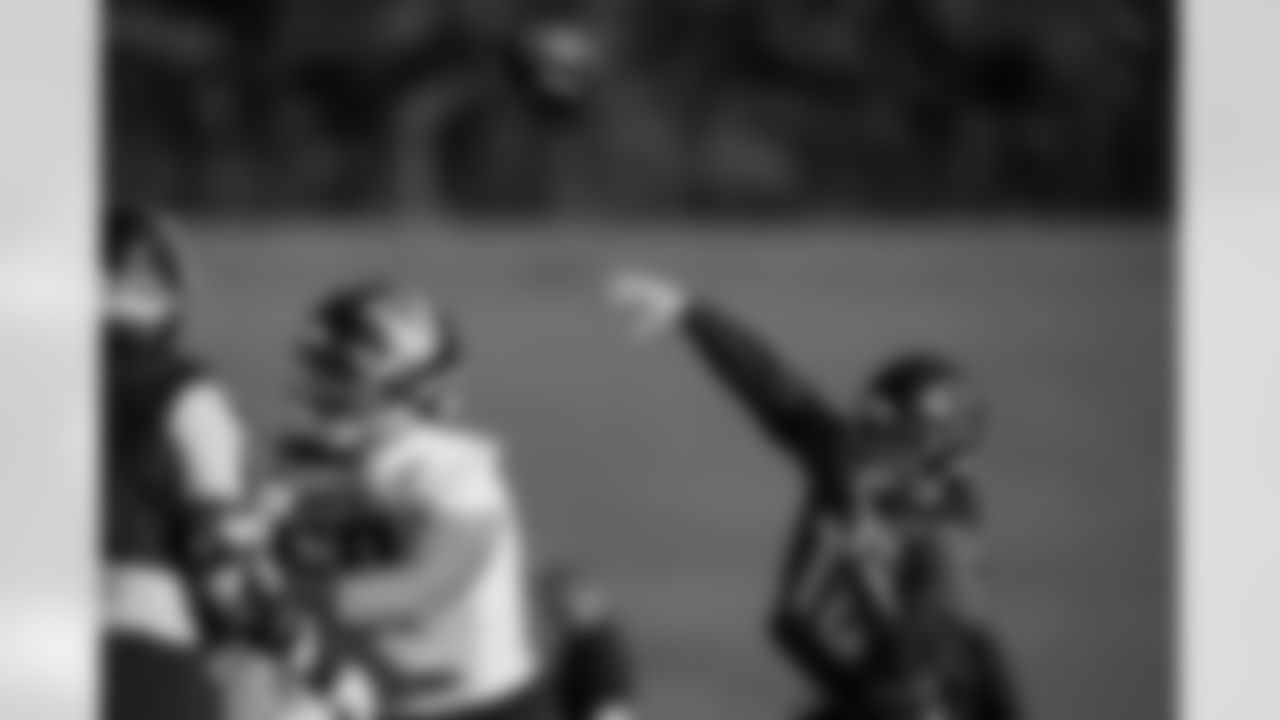 Atlanta Falcons quarterback Kirk Cousins #18 during practice at Atlanta Falcons Training Facility in Flowery Branch, Georgia, on Wednesday, November 26, 2025. (Photo by Taylor McLaughlin/Atlanta Falcons)