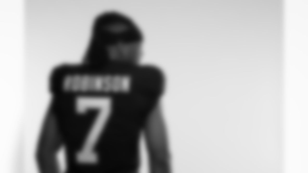 Atlanta Falcons running back Bijan Robinson #7 poses for a photo during Throwback Creative Days at the Atlanta Falcons Training Facility in Flowery Branch, Ga. on Tuesday, May 6, 2025. (Photo by Jay Bendlin/Atlanta Falcons)