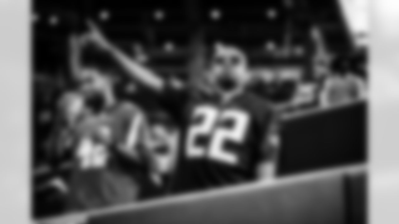 Dupree looks on during the game against the New Orleans Saints at Mercedes-Benz Stadium in Atlanta, Georgia on Sunday, September 11, 2022. (Photo by Kyle Hess/Atlanta Falcons)