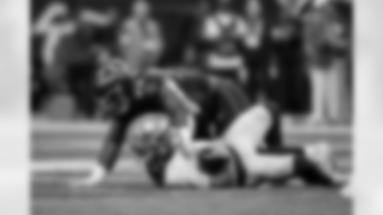 Atlanta Falcons defensive lineman Kentavius Street #93 makes a sack during the Week 18 Game against the New Orleans Saints at Mercedes-Benz Stadium in Atlanta, Georgia on Sunday, January 4, 2026. (Photo by Matthew Grimes/Atlanta Falcons)