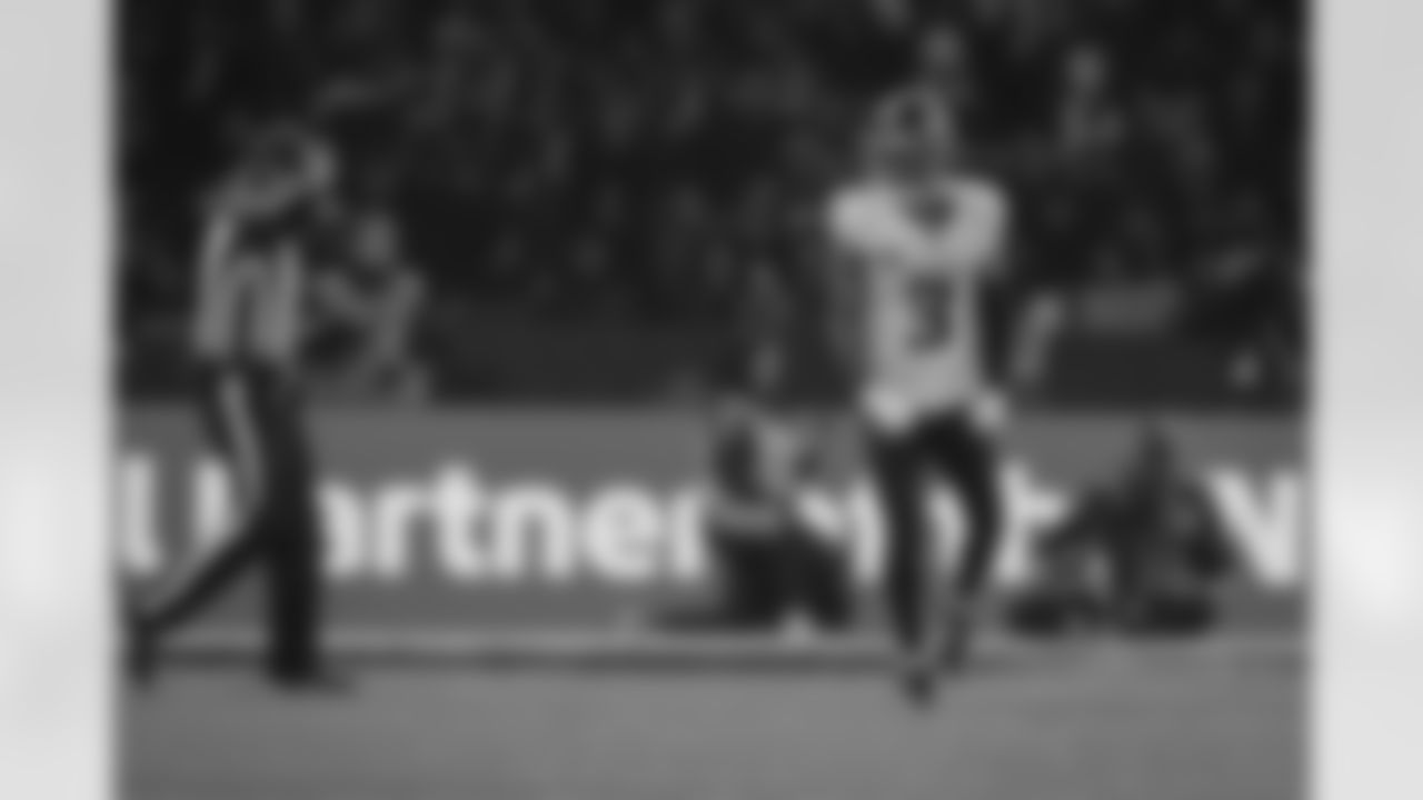 Atlanta Falcons safety Jessie Bates III #3 reacts after a stop during the third quarter of the Week 10 Game against the Indianapolis Colts at Olympic Stadium in Berlin, Germany on Sunday, November 9, 2025. (Photo by Taylor McLaughlin/Atlanta Falcons)