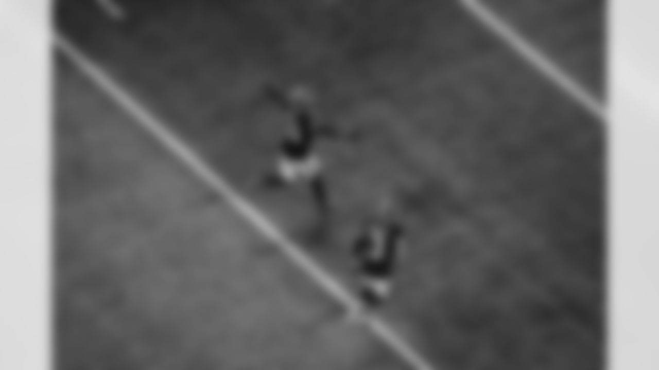 Atlanta Falcons safety Xavier Watts #31 intercepts the ball during the Week 17 Game against the Los Angeles Rams at Mercedes-Benz Stadium in Atlanta, Georgia on Monday, December 29, 2025. (Photo by Jay Bendlin/Atlanta Falcons)