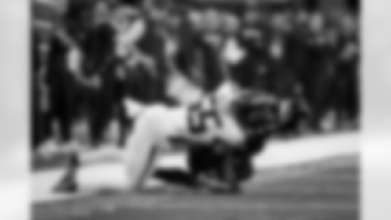 Atlanta Falcons inside linebacker Kaden Elliss #55 makes a tackle during the Week 12 Game against the New Orleans Saints at Caesars Superdome in New Orleans, Louisiana on Sunday, November 23, 2025. (Photo by Taylor McLaughlin/Atlanta Falcons)