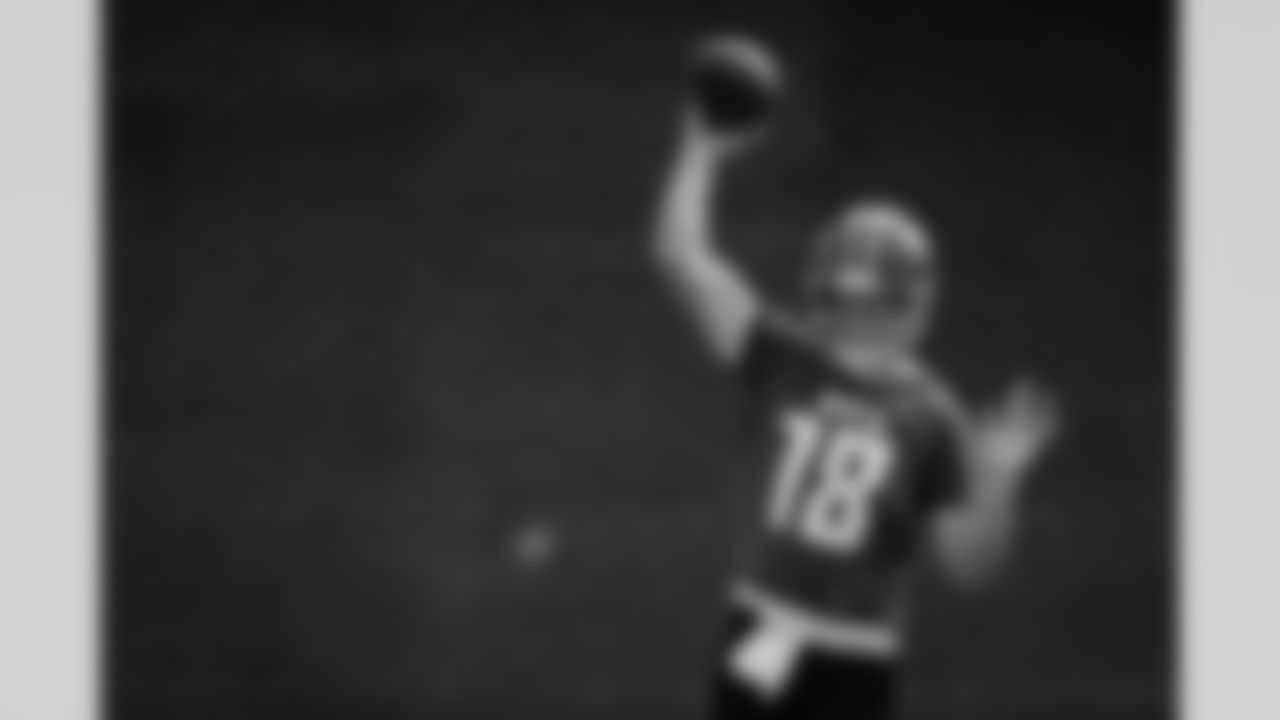 Atlanta Falcons quarterback Kirk Cousins #18 during practice at Atlanta Falcons Training Facility in Flowery Branch, Georgia, on Wednesday, December 24, 2025. (Photo by Jay Bendlin/Atlanta Falcons)