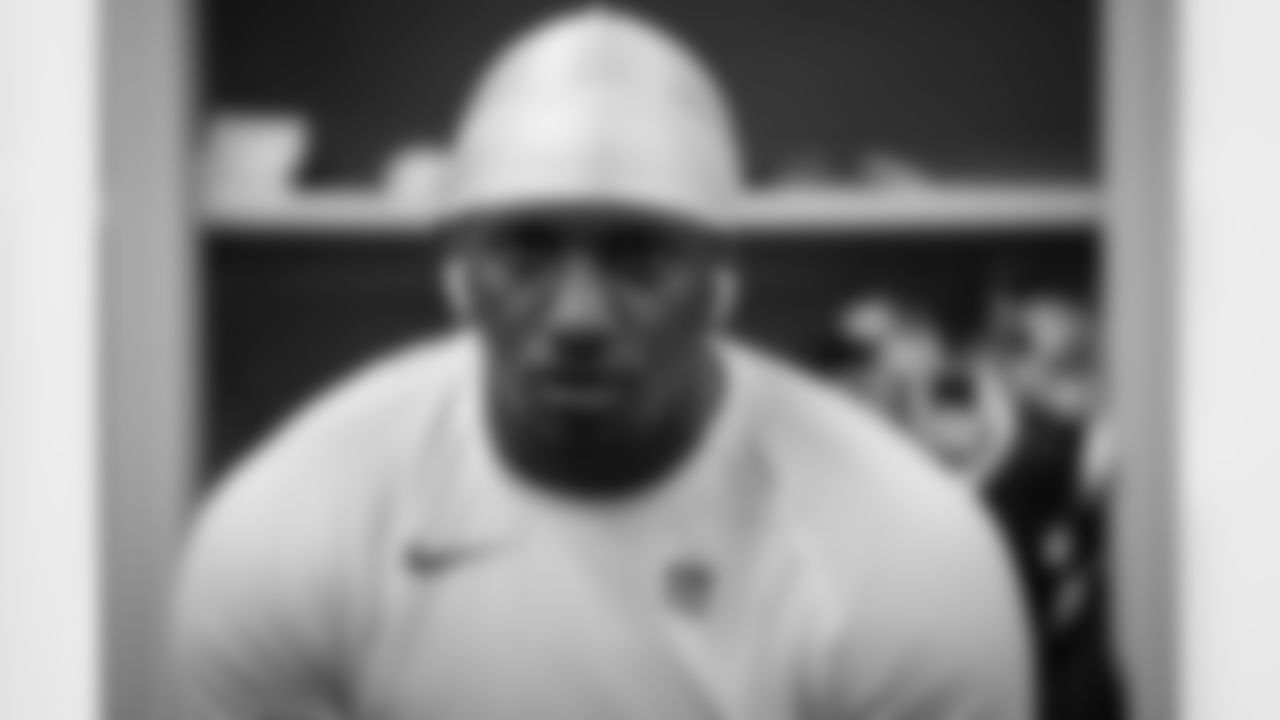 Atlanta Falcons quarterback Michael Penix Jr. #9 in the locker room prior to the Week 2 Game against the Minnesota Vikings at U.S. Bank Stadium in Minneapolis, Minnesota on Sunday, September 14, 2025. (Photo by Brandon Magnus/Atlanta Falcons)