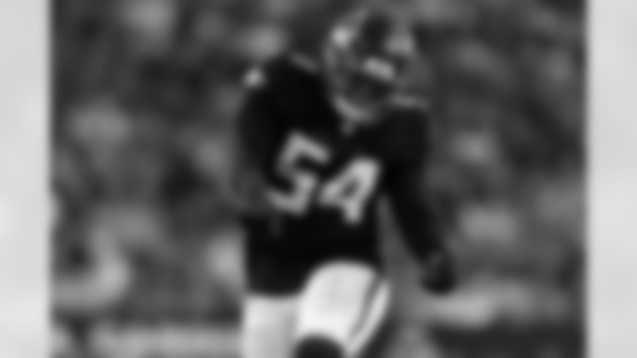 Atlanta Falcons defensive tackle Brandon Dorlus #54 celebrates during the Week 16 Game against the Arizona Cardinals at State Farm Stadium in Glendale, Ariz. on Sunday, December 21, 2025. (Photo by Taylor McLaughlin/Atlanta Falcons)