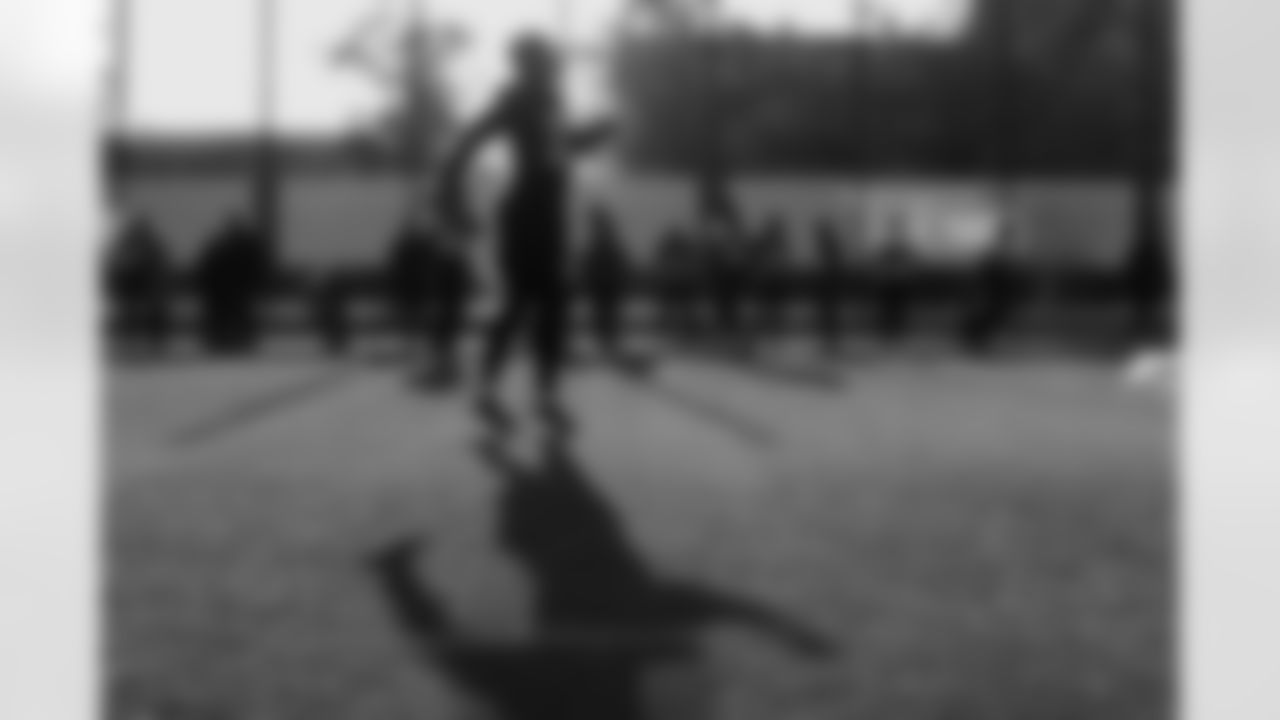 Atlanta Falcons defensive back Billy Bowman Jr. #33 during practice at the FC Union Berlin Training Facility in Berlin, Germany on Friday, November 7, 2025. (Photo by Taylor McLaughlin/Atlanta Falcons)