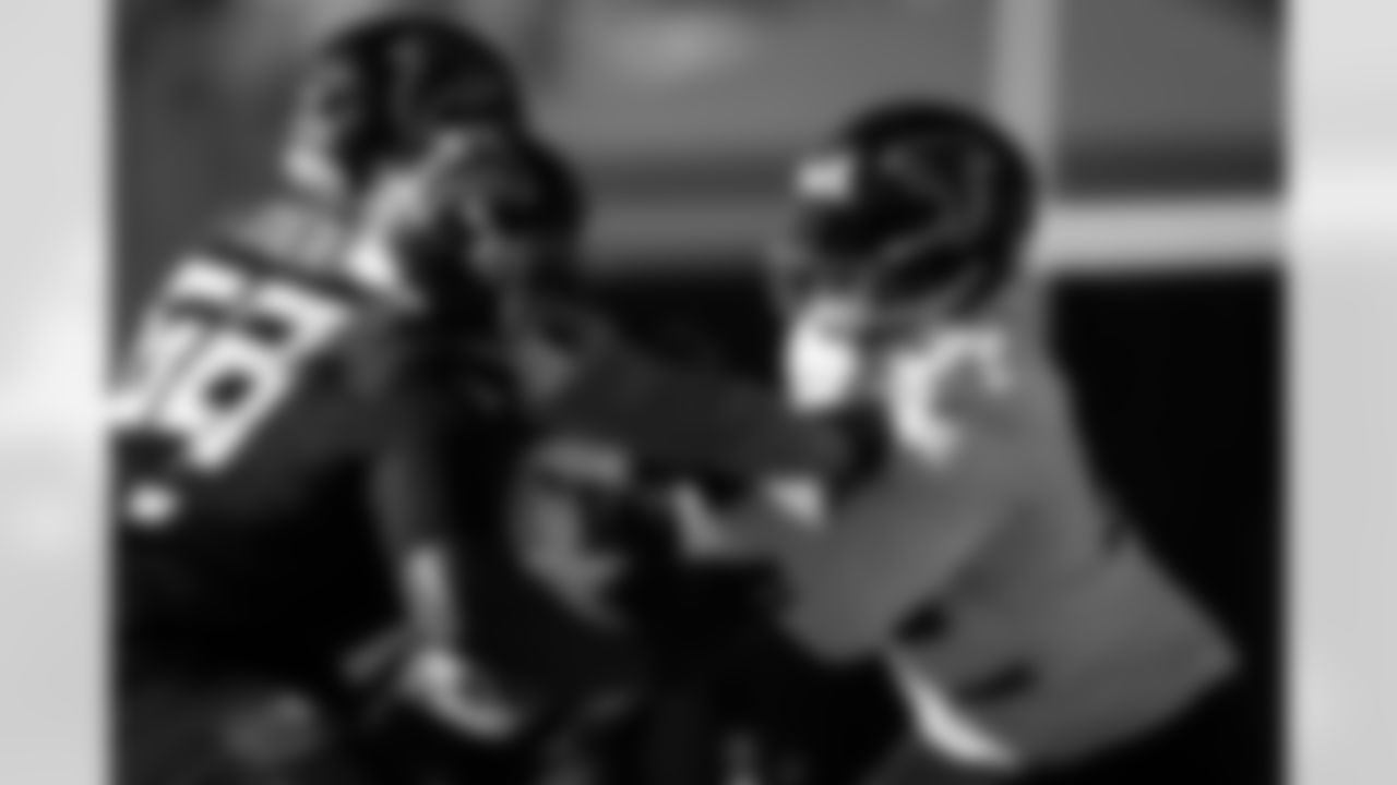 Atlanta Falcons defensive lineman Ruke Orhorhoro #98 during practice at Atlanta Falcons Training Facility in Flowery Branch, Georgia, on Thursday, January 1, 2026. (Photo by Jay Bendlin/Atlanta Falcons)