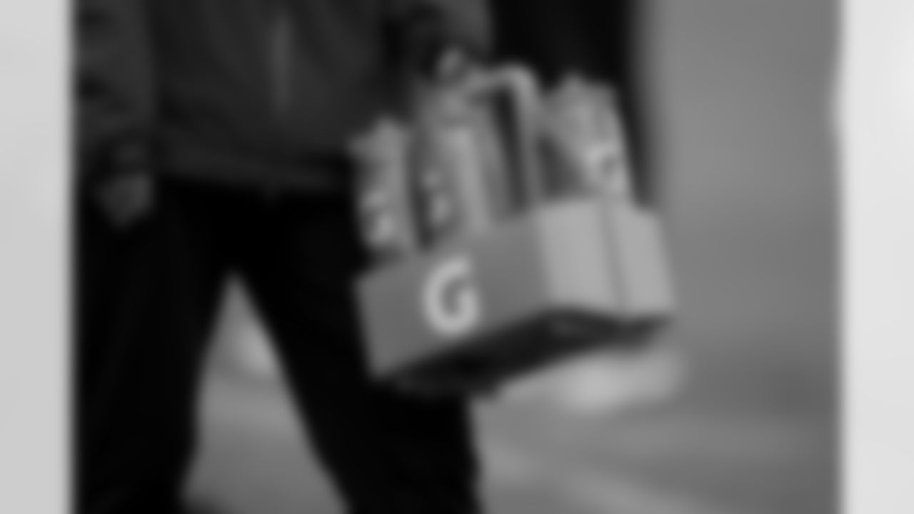 Gatorade bottles during practice at Atlanta Falcons Training Facility in Flowery Branch, Georgia, on Thursday, October 30, 2025. (Photo by Taylor McLaughlin/Atlanta Falcons)