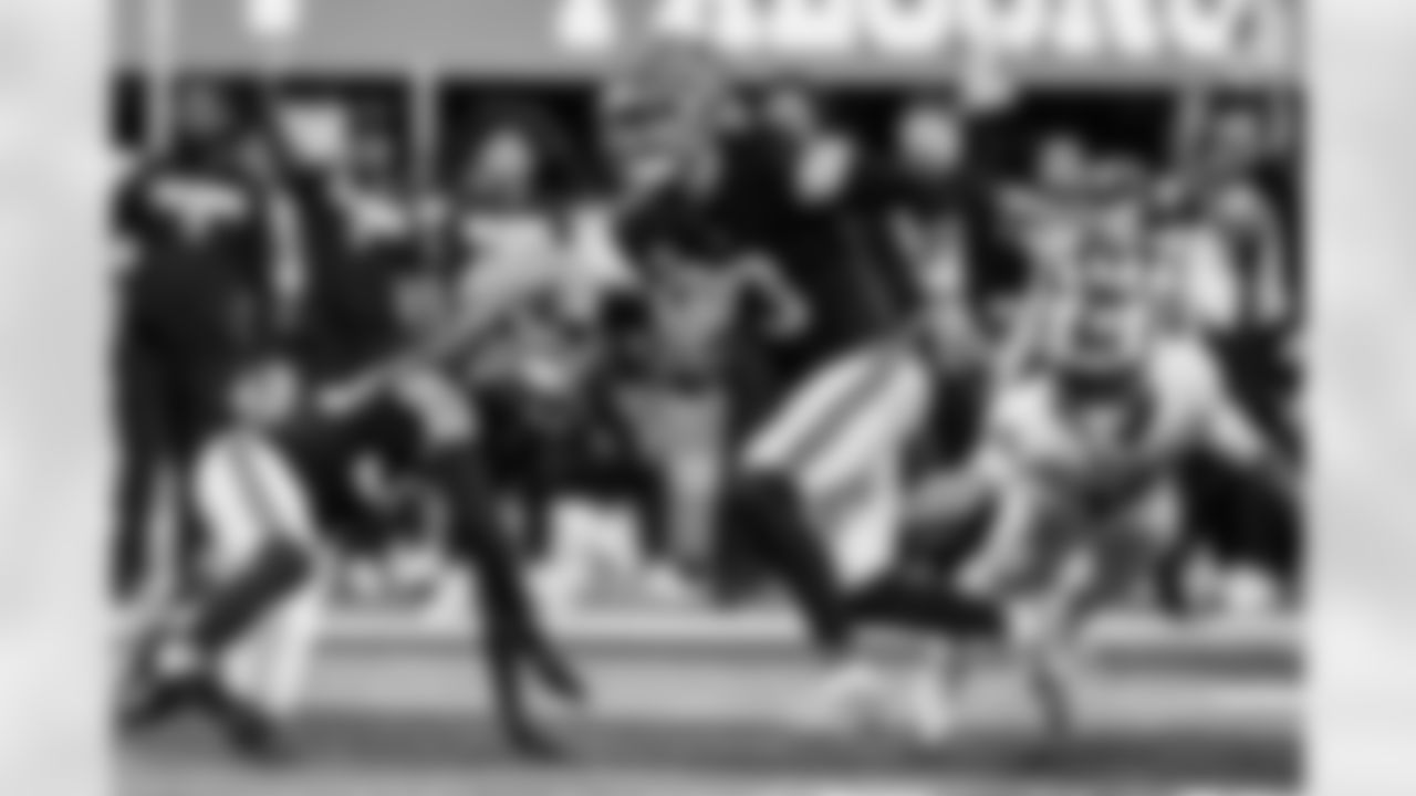 Atlanta Falcons safety Jessie Bates III #3 returns an interception for a touchdown during the Week 17 Game against the Los Angeles Rams at Mercedes-Benz Stadium in Atlanta, Georgia on Monday, December 29, 2025. (Photo by Steven Burroughs/Atlanta Falcons)