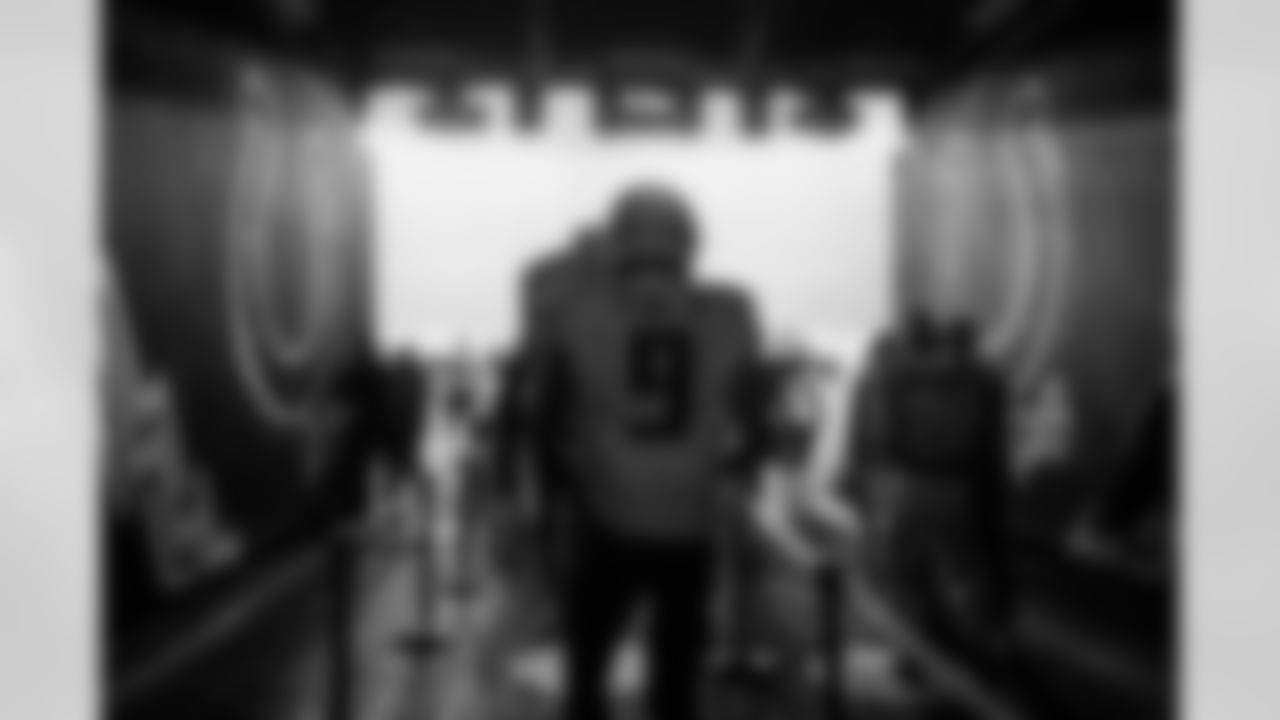 Atlanta Falcons quarterback Michael Penix Jr. #9 walks out to the field after half time during the Week 10 Game against the Indianapolis Colts at Olympic Stadium in Berlin, Germany on Sunday, November 9, 2025. (Photo by Brandon Magnus/Atlanta Falcons)