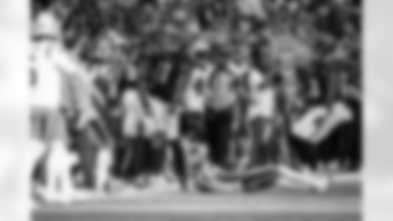 Atlanta Falcons inside linebacker Ronnie Harrison #36 makes a sack during the Week 11 Game against the Carolina Panthers at Mercedes-Benz Stadium in Atlanta, Georgia on Sunday, November 16, 2025. (Photo by Jay Bendlin/Atlanta Falcons)