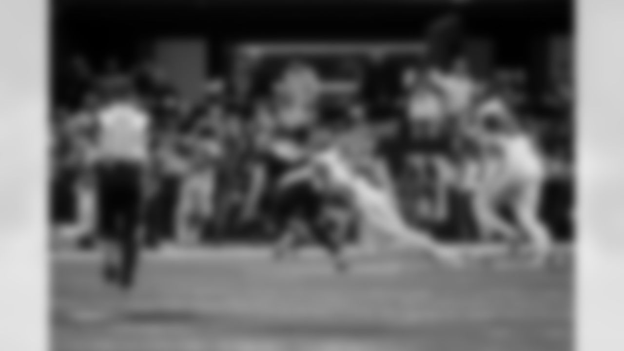 Atlanta Falcons safety Xavier Watts #31 makes a tackle during the Week 12 Game against the New Orleans Saints at Caesars Superdome in New Orleans, Louisiana on Sunday, November 23, 2025. (Photo by Jay Bendlin/Atlanta Falcons)