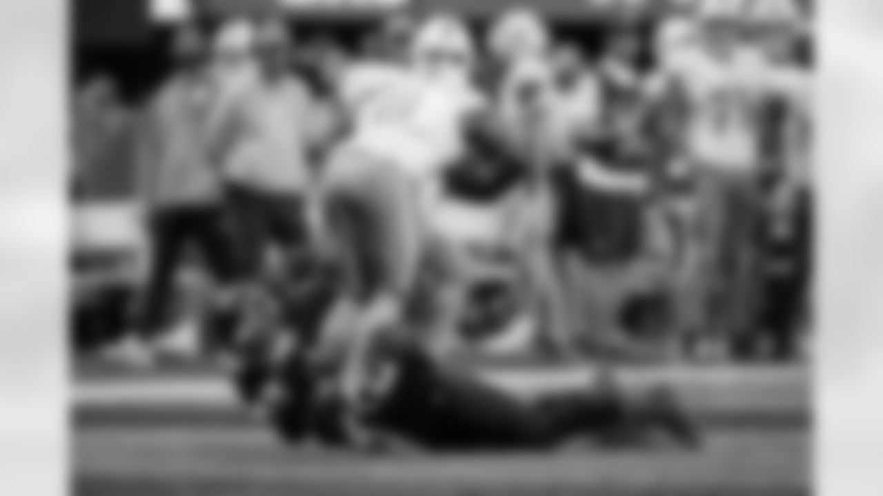 Atlanta Falcons cornerback Mike Ford Jr. #28 during the Week 8 Game against the Miami Dolphins at Mercedes-Benz Stadium in Atlanta, Georgia on Sunday, October 26, 2025. (Photo by Taylor McLaughlin/Atlanta Falcons)