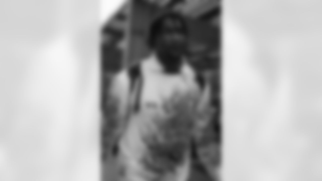 Atlanta Falcons defensive tackle Brandon Dorlus #54 arrives before the Week 8 Game against the Miami Dolphins at Mercedes-Benz Stadium in Atlanta, Georgia on Sunday, October 26, 2025. (Photo by Taylor McLaughlin/Atlanta Falcons)