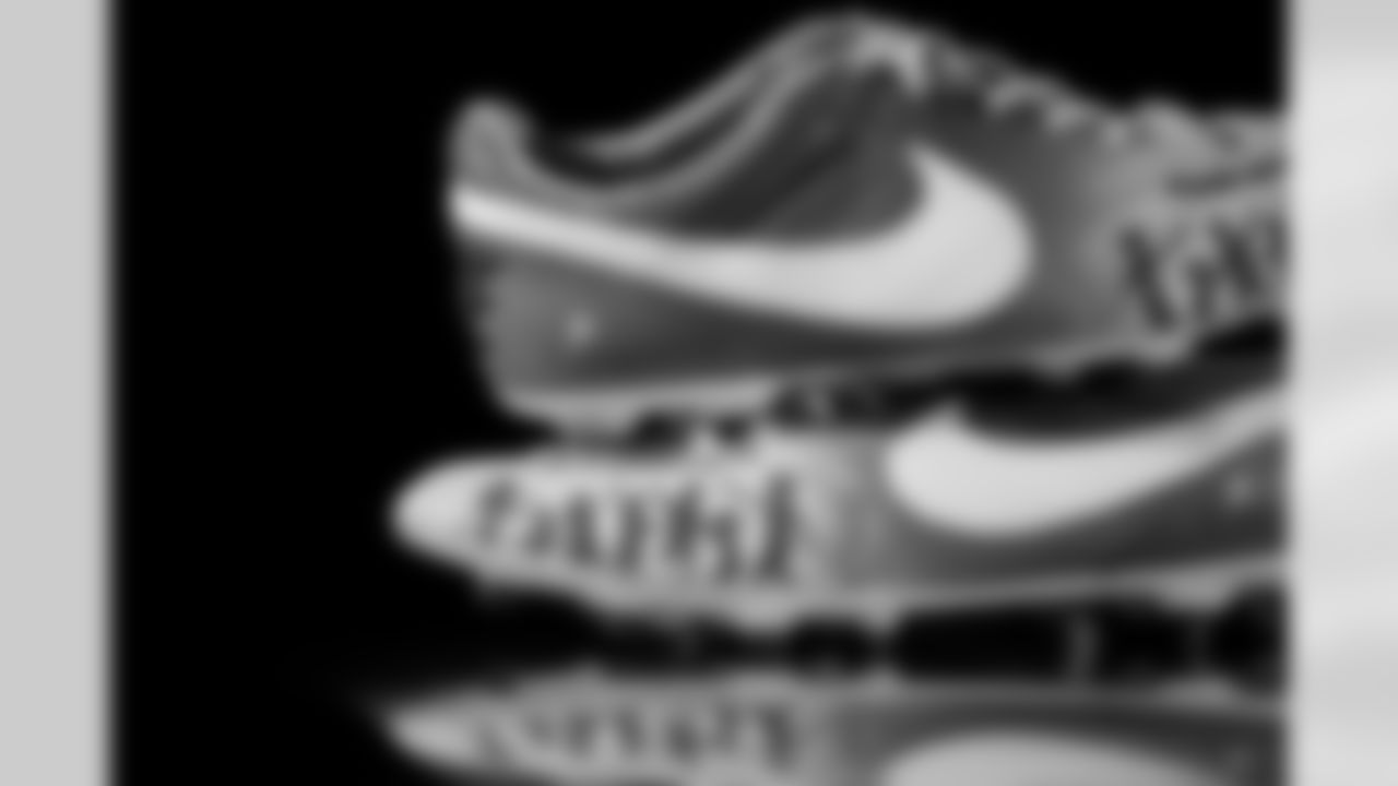 Photos of Atlanta Falcons punter Bradley Pinion #13's cleats for My Cause My Cleats at the Atlanta Falcons Training Facility in Flowery Branch, Ga. on Thursday, November 20, 2025. (Photo by Taylor McLaughlin/Atlanta Falcons)