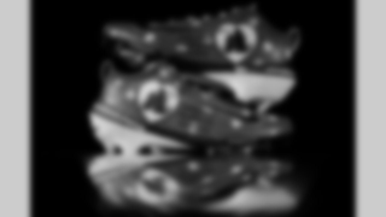 Photos of Atlanta Falcons running back Tyler Allgeier #25's cleats for My Cause My Cleats at the Atlanta Falcons Training Facility in Flowery Branch, Ga. on Tuesday, November 18, 2025. (Photo by Taylor McLaughlin/Atlanta Falcons)