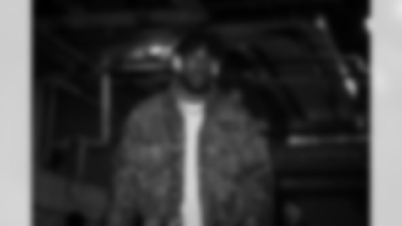 Atlanta Falcons edge rusher Leonard Floyd #56 arrives before the Week 13 Game against the New York Jets at Metlife Stadium in East Rutherford, New Jersey on Sunday, November 30, 2025. (Photo by Jay Bendlin/Atlanta Falcons)