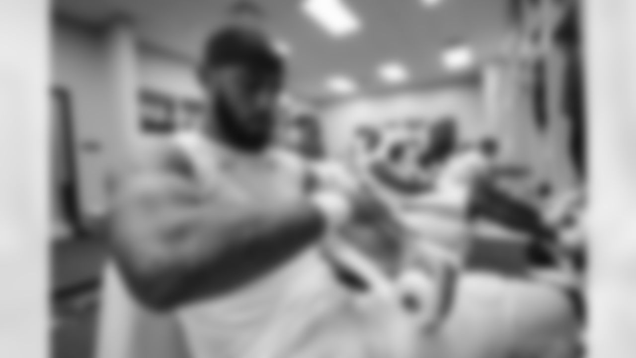 Atlanta Falcons safety Jessie Bates III #3 in the locker room prior to the Week 2 Game against the Minnesota Vikings at U.S. Bank Stadium in Minneapolis, Minnesota on Sunday, September 14, 2025. (Photo by Brandon Magnus/Atlanta Falcons)