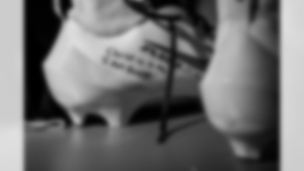 General view of equipment prior to the Week 7 Game against the San Francisco 49ers at Levi's Stadium in Santa Clara, California on Sunday, October 19, 2025. (Photo by Jay Bendlin/Atlanta Falcons)