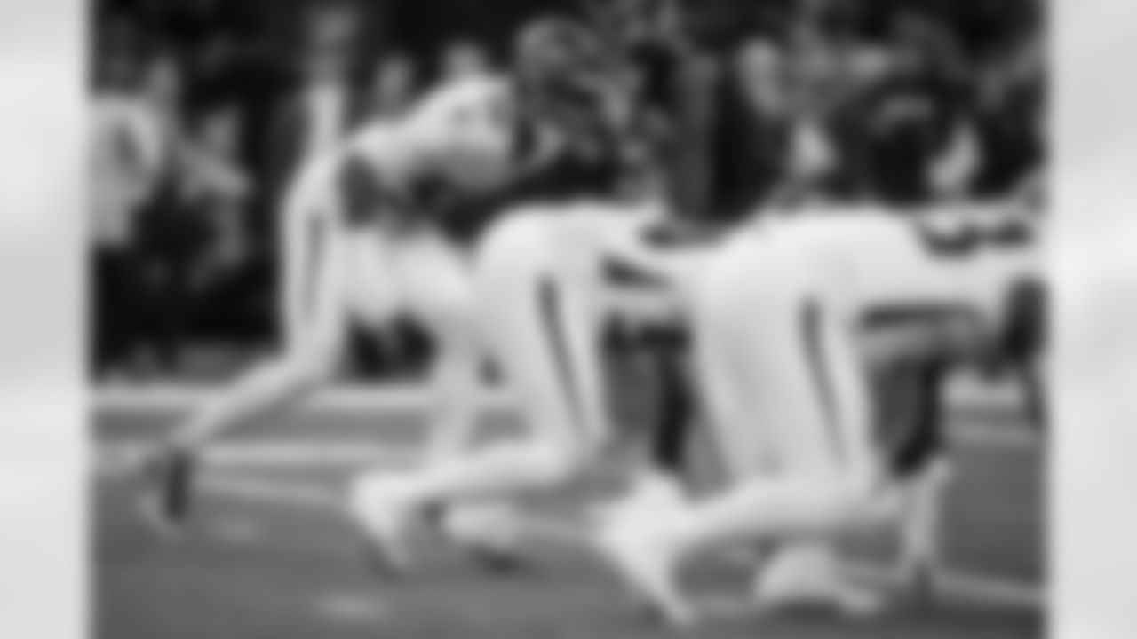 Atlanta Falcons edge rusher Leonard Floyd #56 during the Week 12 Game against the New Orleans Saints at Caesars Superdome in New Orleans, Louisiana on Sunday, November 23, 2025. (Photo by Taylor McLaughlin/Atlanta Falcons)