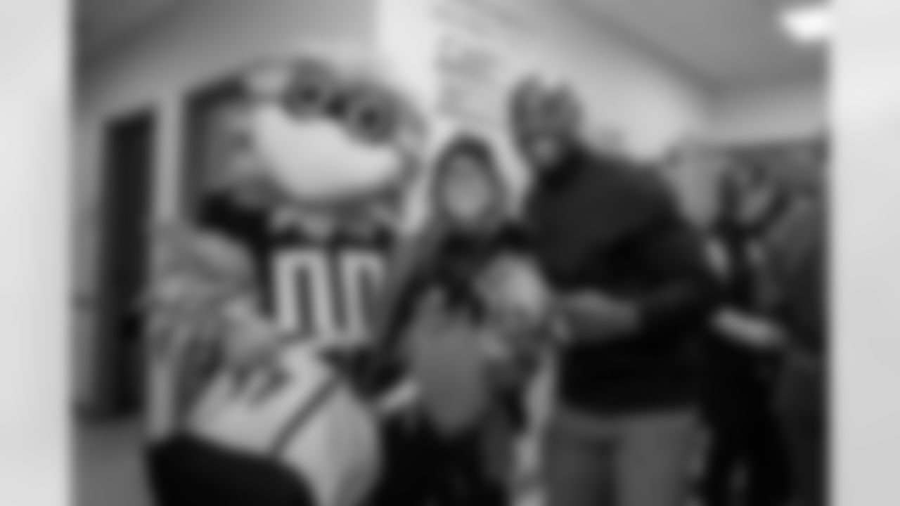 Scenes from Freddie the Falcon visiting Scottish Rite and Egleston Children's Hospitals in Atlanta, Ga. on Wednesday, May 15, 2024. (Steven Burroughs/Atlanta Falcons)