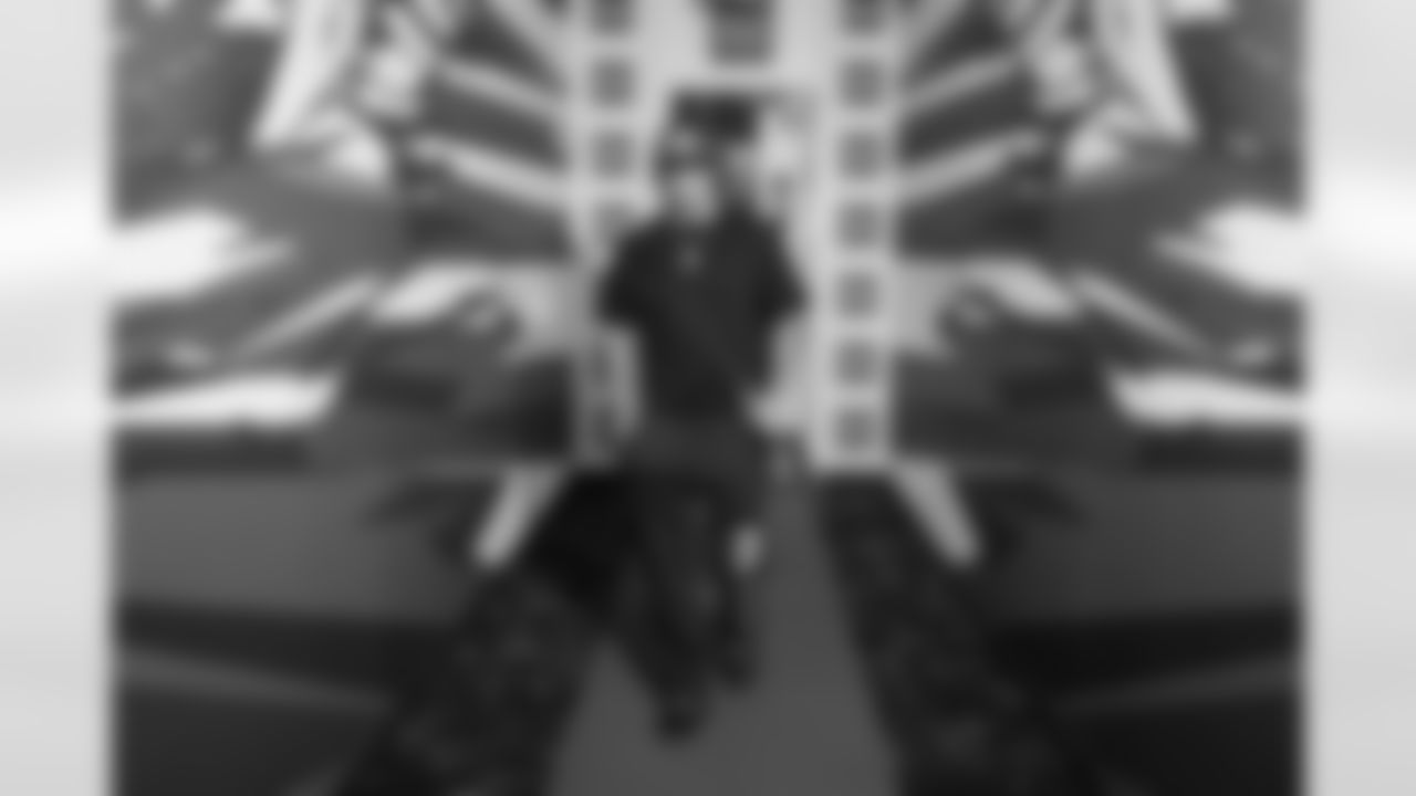 Atlanta Falcons defensive back Billy Bowman Jr. #33 arrives before the Week 11 Game against the Carolina Panthers at Mercedes-Benz Stadium in Atlanta, Georgia on Sunday, November 16, 2025. (Photo by Taylor McLaughlin/Atlanta Falcons)