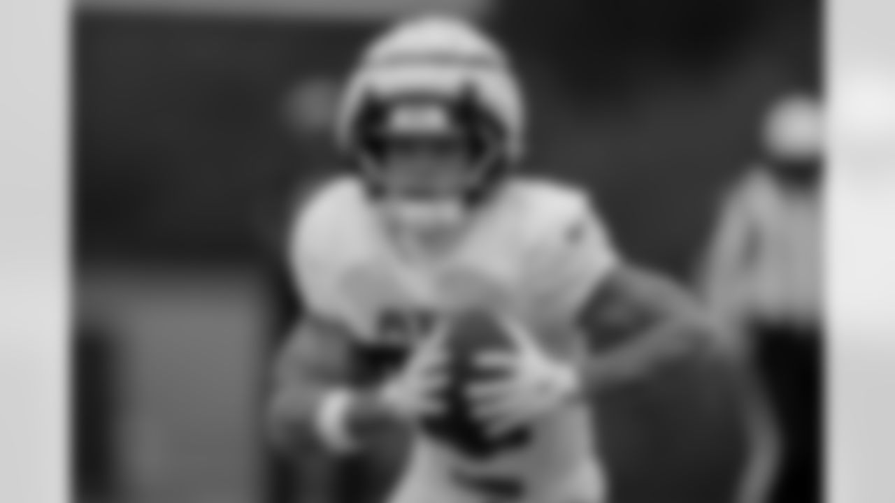 Atlanta Falcons wide receiver Casey Washington #82 during practice at Atlanta Falcons Training Facility in Flowery Branch, Georgia, on Thursday, October 30, 2025. (Photo by Taylor McLaughlin/Atlanta Falcons)