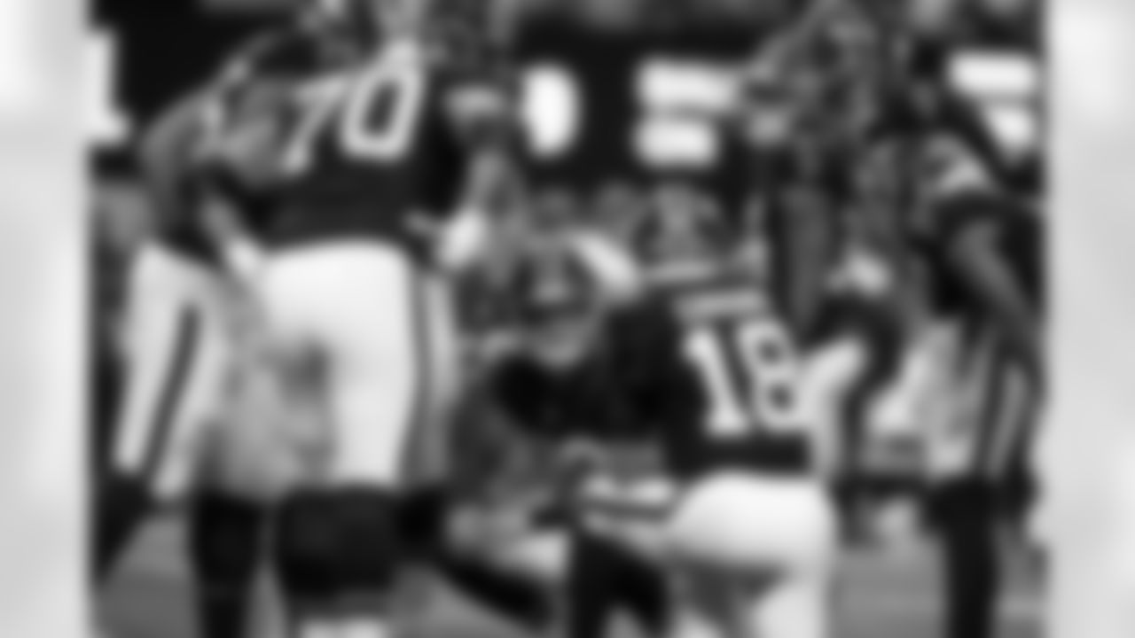 Atlanta Falcons tight end Charlie Woerner #89 during the Week 5 game against the Tampa Bay Buccaneers at Mercedes-Benz Stadium in Atlanta, Ga. on Thursday, October 3, 2024. (Photo by Steven Burroughs/Atlanta Falcons)