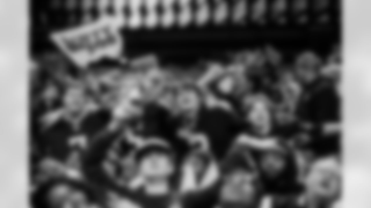 Atlanta Falcons fans cheer during the Week 18 Game against the New Orleans Saints at Mercedes-Benz Stadium in Atlanta, Georgia on Sunday, January 4, 2026. (Photo by AJ Reynolds/Atlanta Falcons)