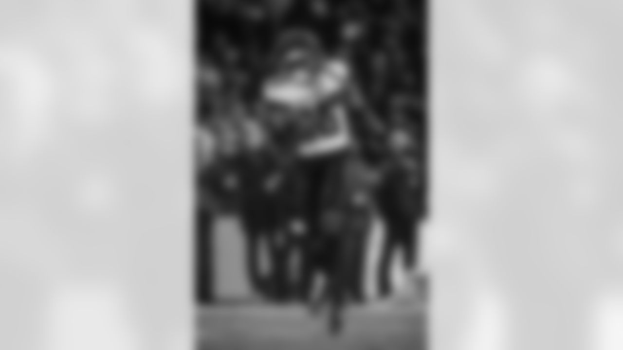 Atlanta Falcons linebacker Ronnie Harrison #36 reacts after a sack during the fourth quarter of the Week 10 Game against the Indianapolis Colts at Olympic Stadium in Berlin, Germany on Sunday, November 9, 2025. (Photo by Taylor McLaughlin/Atlanta Falcons)